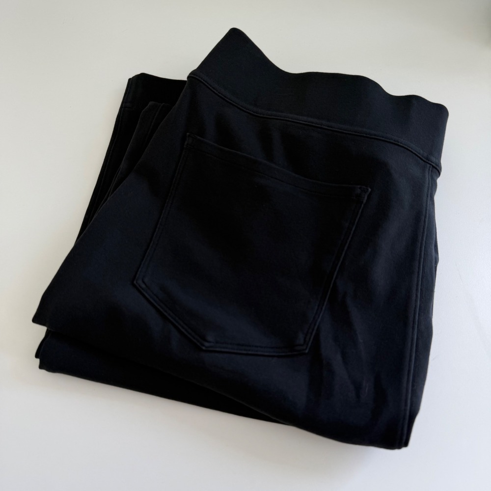 Duluth Trading Co Noga Naturale Black Straight Leg Pants L x 29 Cotton Stretch